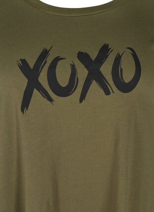 T-skjorte i bomull med A-form, Ivy Green XOXO, Packshot image number 2