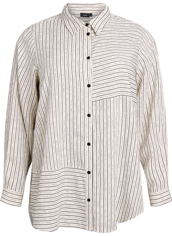 Skjorte med stripemønster, White Stripe, Packshot