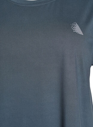 Zizzi Ensfarget trenings-T-skjorte, Urban Chic, Packshot image number 2