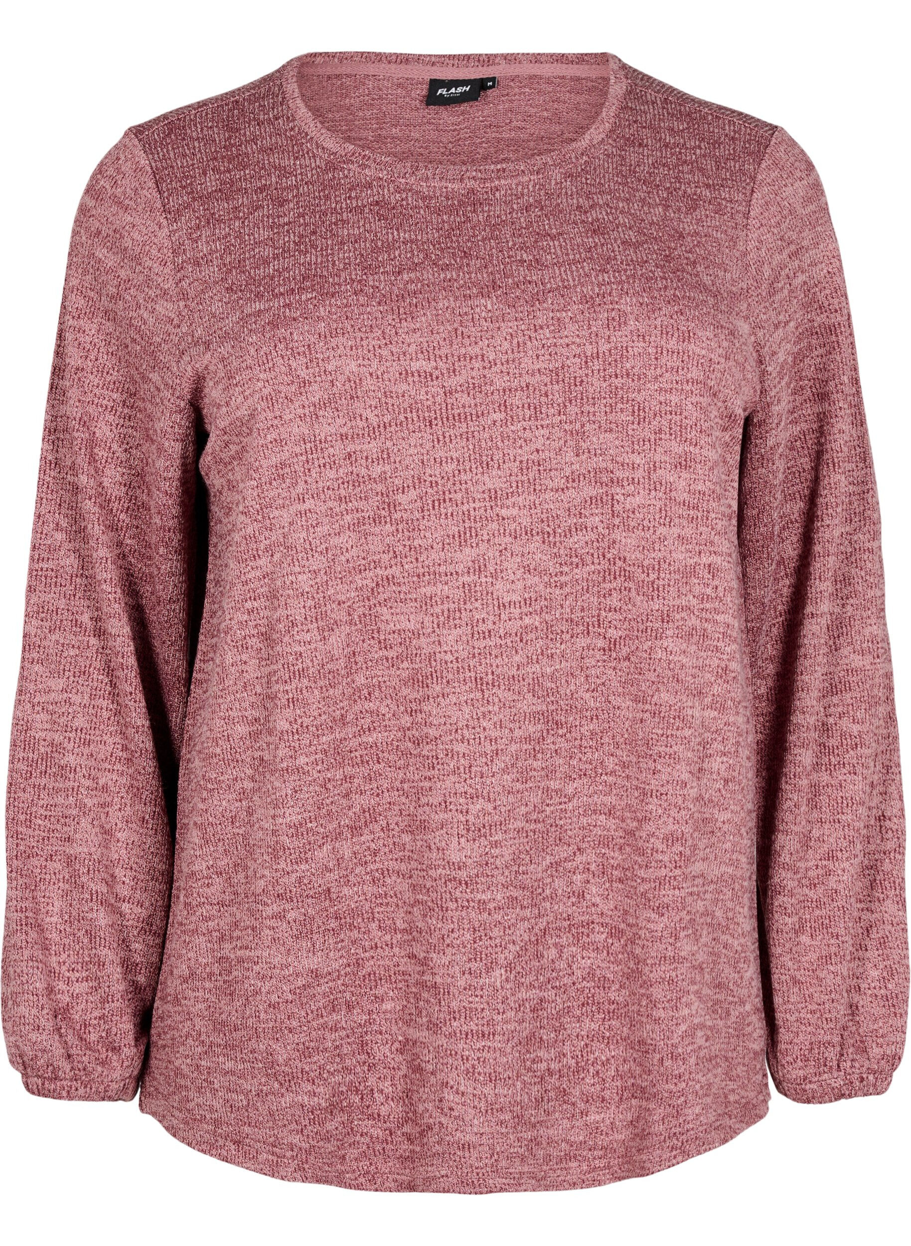 Zizzi FLASH - Jerseybluse med lange ermer, Rosa, Packshot image number 0
