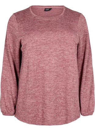Zizzi FLASH - Jerseybluse med lange ermer, Rosa, Packshot image number 0