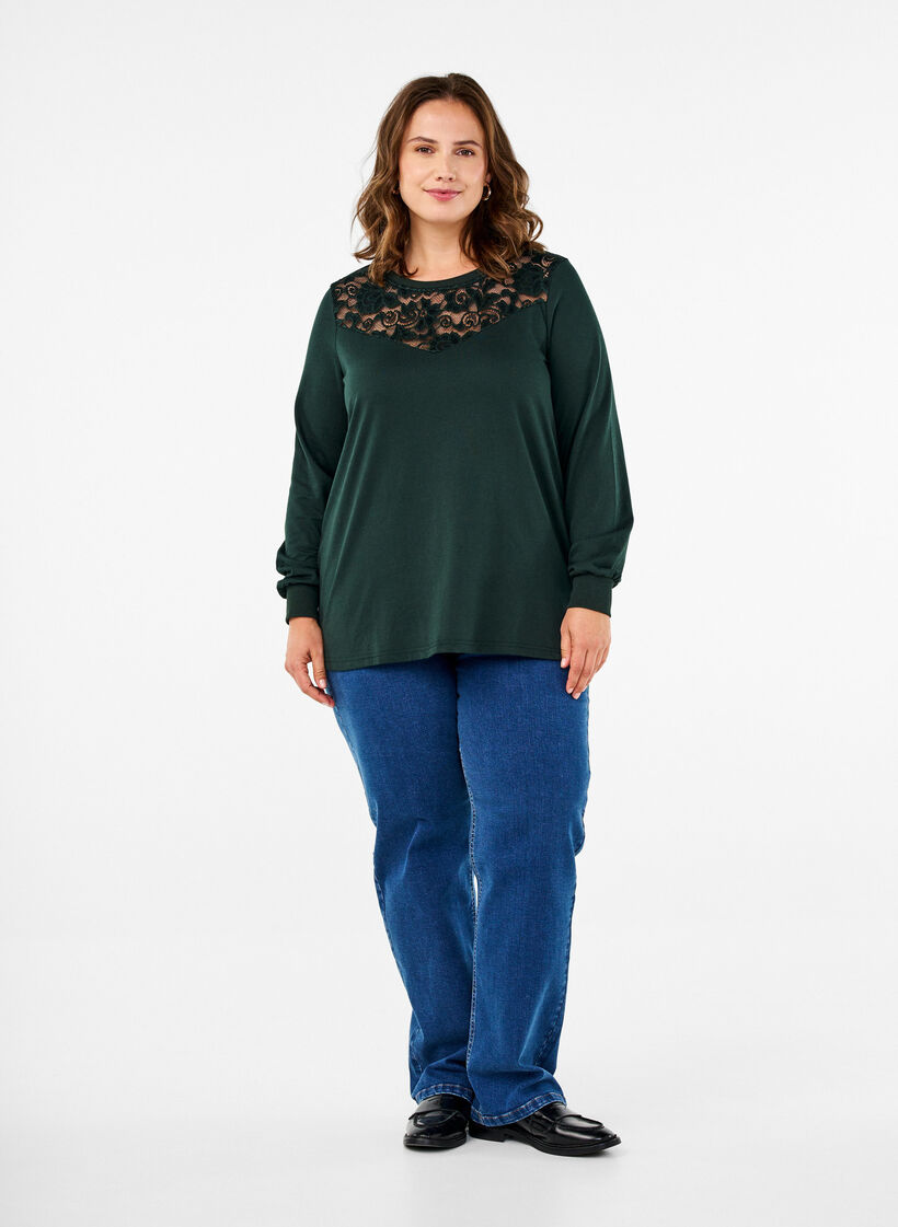 Genser med blondedetaljer, Scarab, Model image number 2