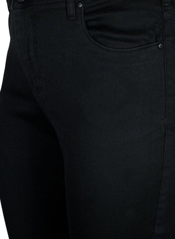 Slim fit Emily jeans med normal midje, Svart, Packshot image number 2