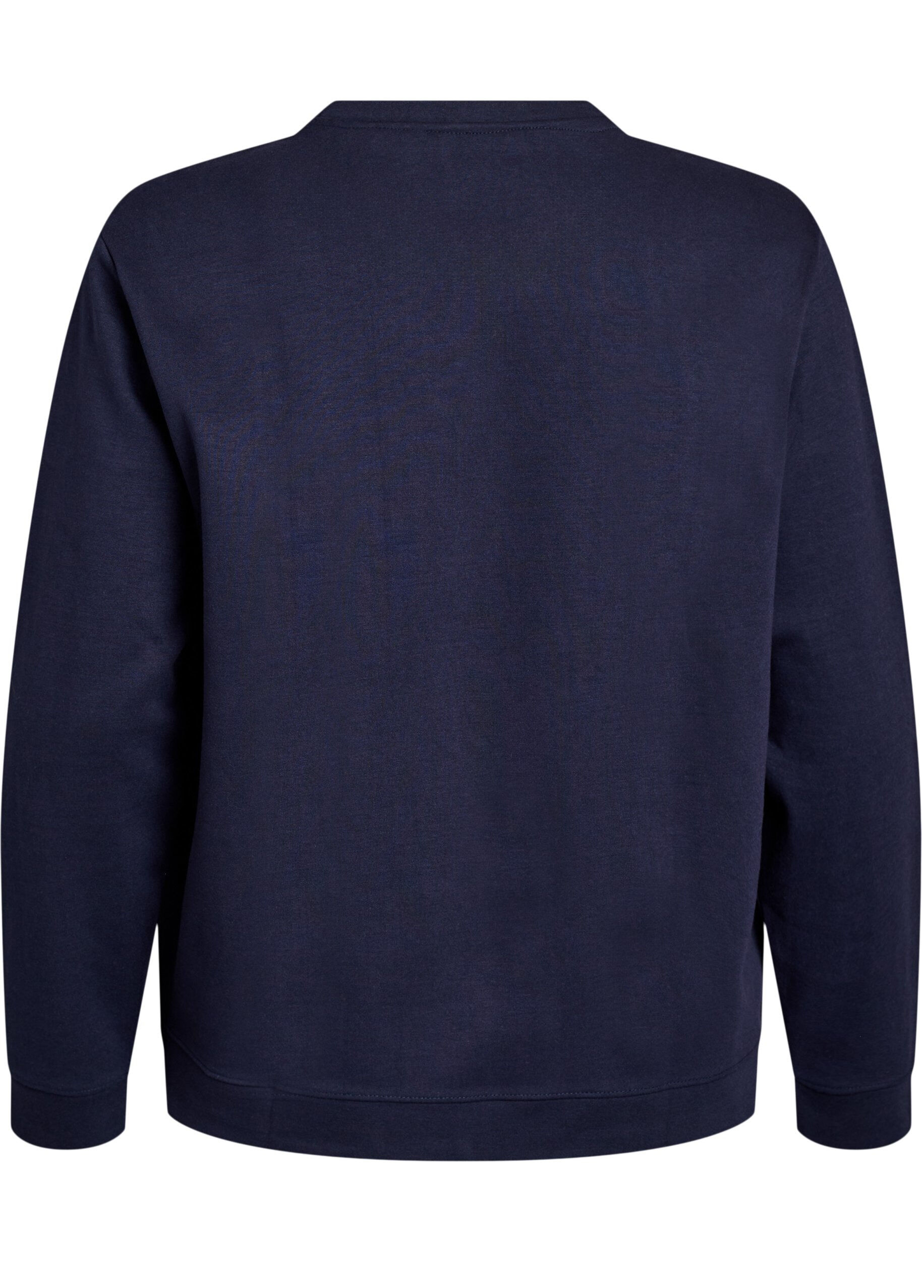 Zizzi Genser med crewneck, Bl&aring;, Packshot image number 1