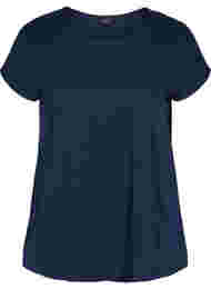 T-skjorte i bomullsmiks, Navy Blazer