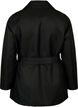 Kort trenchcoat med belte, Svart, Packshot image number 1