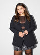 Blazer med splitt p&aring; ryggen og knytedetalj, Svart, Model image number 0
