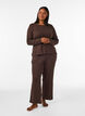 &Oslash;kologisk bomulls pyjamatopp med hullbroderi, Brun, Model image number 1