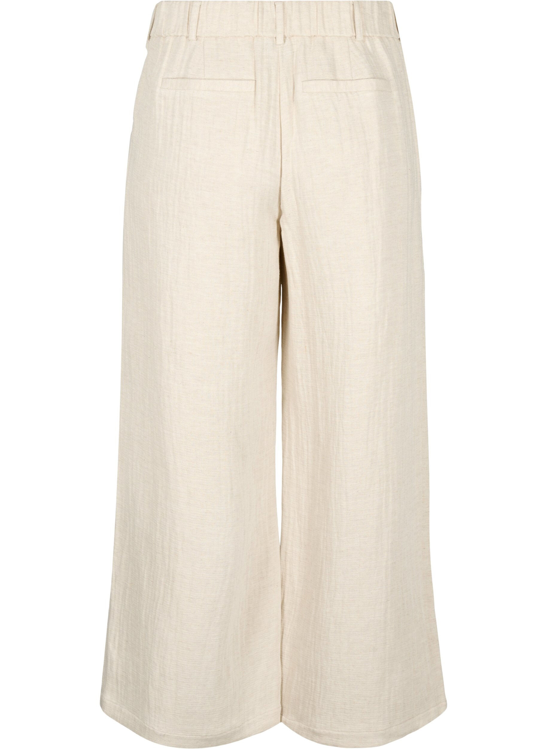 Zizzi Dressbukse i linblandet kvalitet, Rainy Day, Packshot image number 1