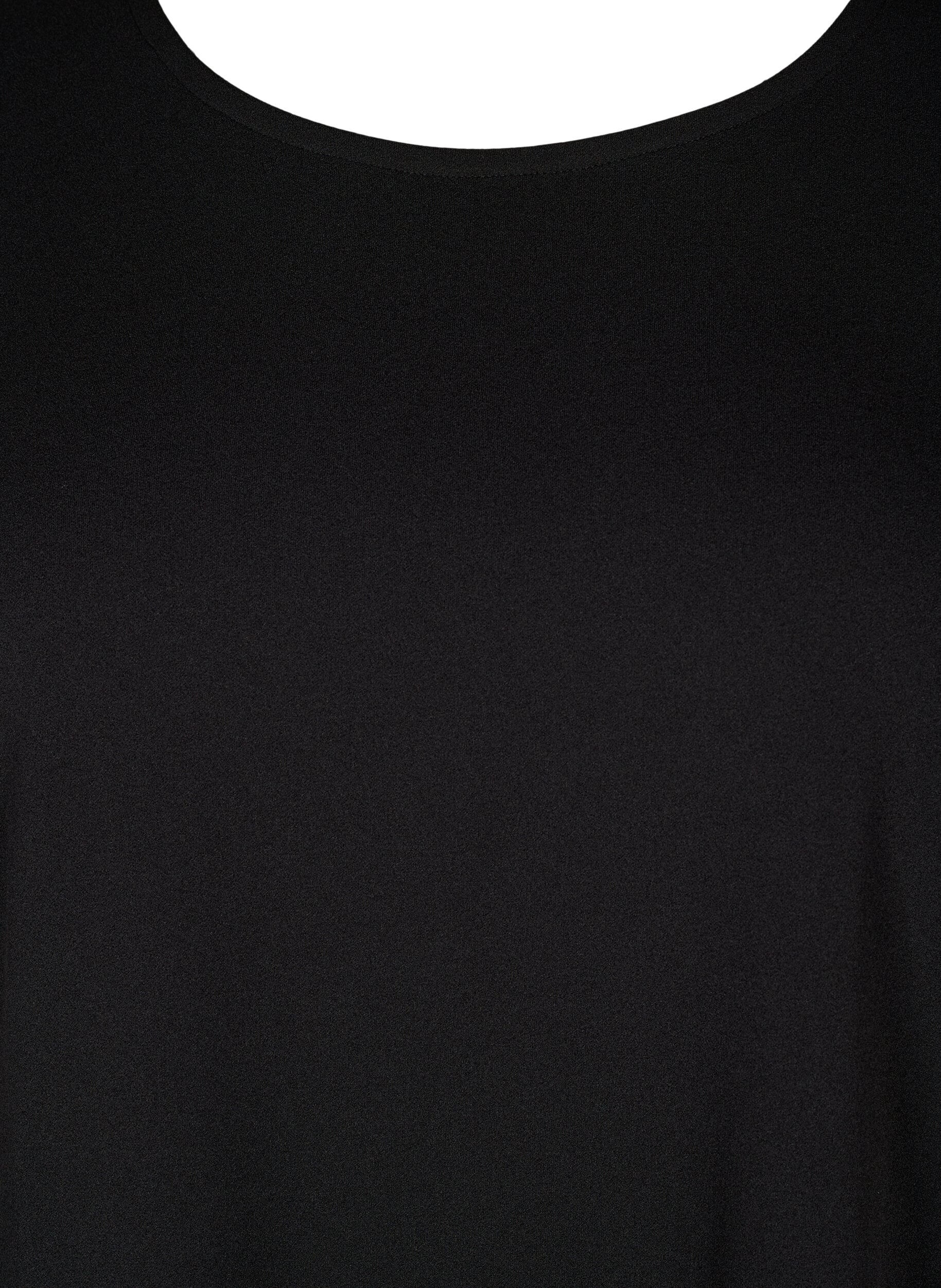 Zizzi FLASH &ndash; Kort kjole med A-fasong og 3/4 ermer, Svart, Packshot image number 2