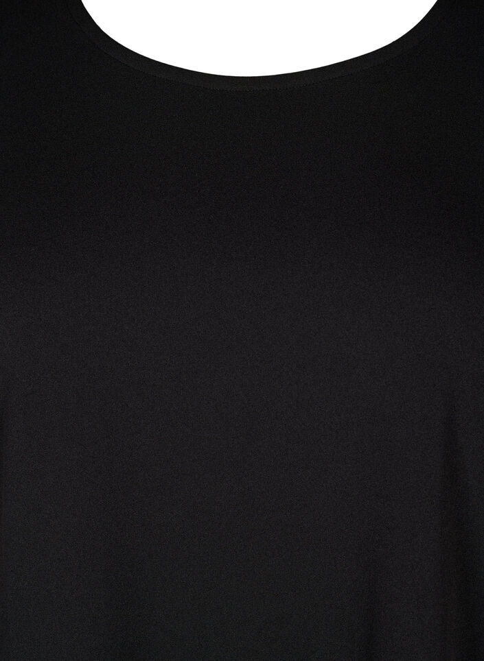 FLASH – Kort kjole med A-fasong og 3/4 ermer, Svart, Packshot image number 2