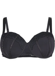 Formstøpt BH med rhinestendetaljer, Black