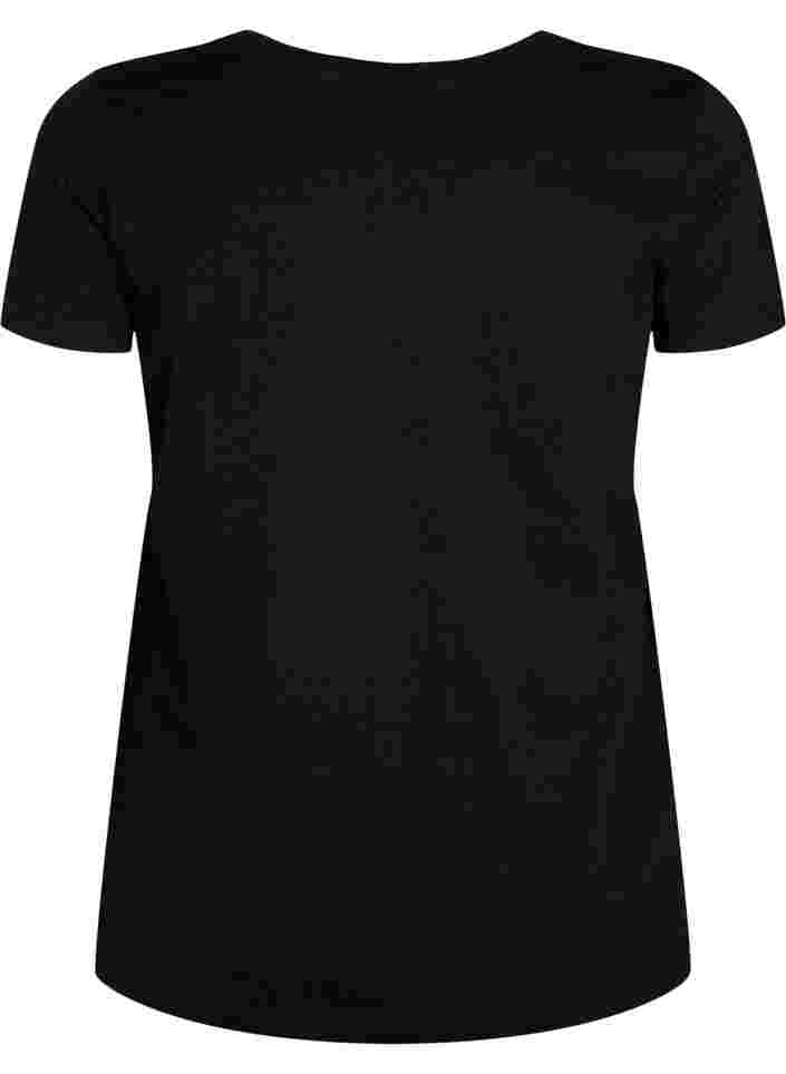 T-skjorte til trening med trykk, Black w.Less Is More, Packshot image number 1