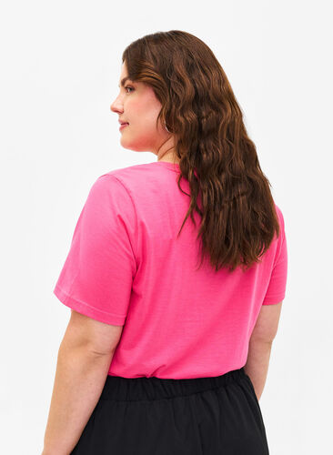 FLASH - T-skjorte med rund hals, Hot Pink, Model image number 1