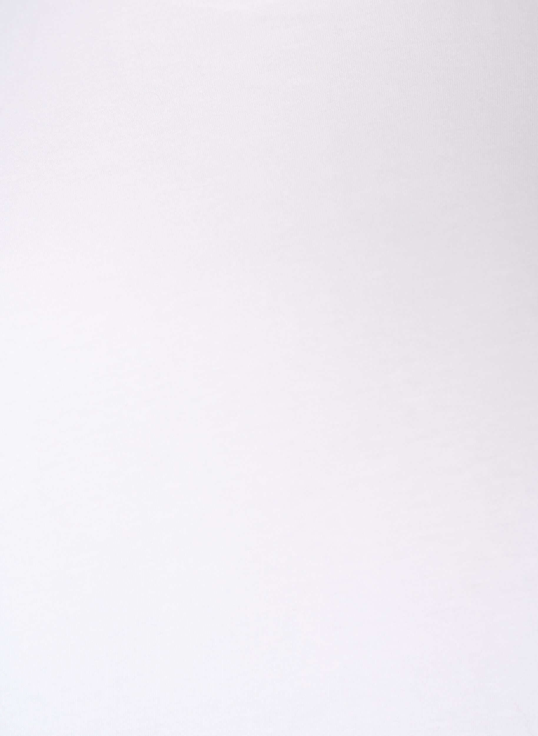 Zizzi&Oslash;kologisk bomulls T-skjorte med volangermer, Hvit, Packshot image number 2