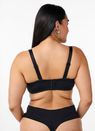 Zizzi Stroppeløs bh med bøyler, Black, Model image number 1