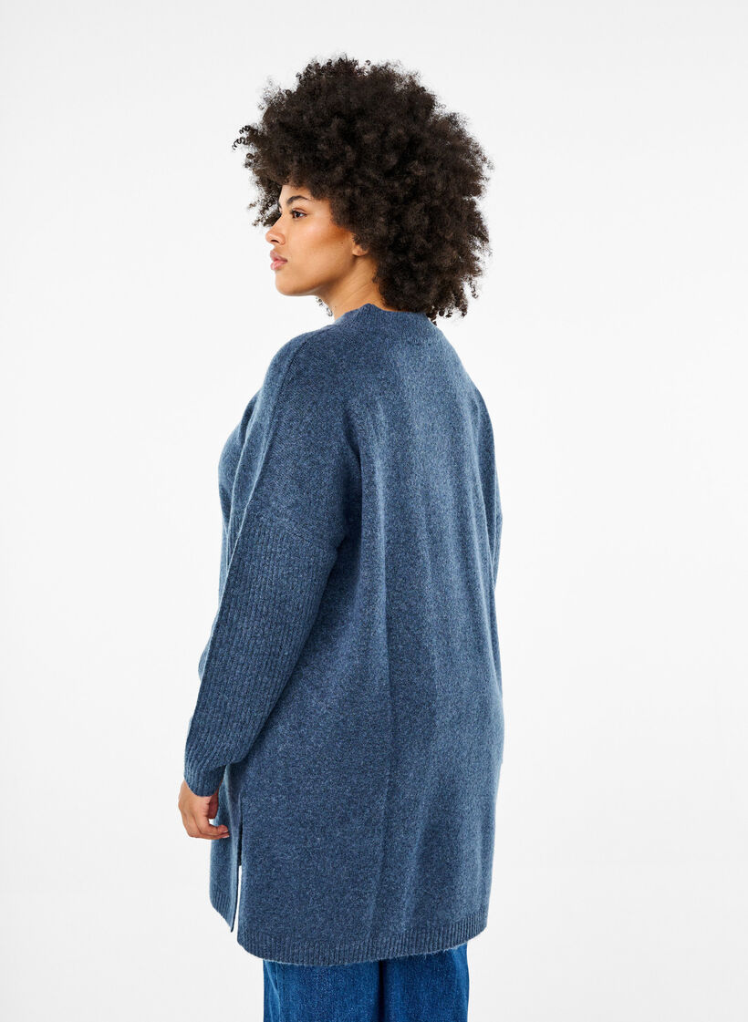 Lang strikket bluse med lange ermer, Bering Sea Mel., Model image number 1