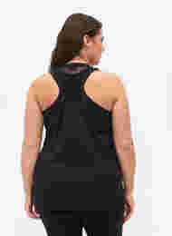 Treningstopp med bryterrygg og mesh, Black, Model