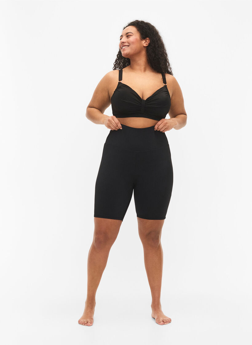 Lange badeshorts , Svart, Model image number 1