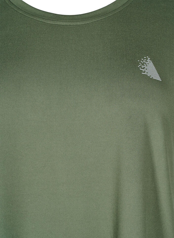 Ensfarget trenings-T-skjorte, Grønn, Packshot image number 2