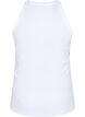 Ribbet tanktopp i bomull, Bright White, Packshot image number 1