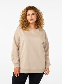 Genser med rund hals, Simply Taupe Genser med rund hals, Simply Taupe, Model