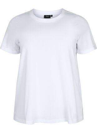 Basis T-skjorte i bomull, Bright White, Packshot image number 0