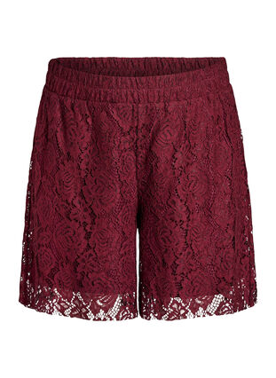 Zizzi Loose fit blonde shorts, Mørk Bordeaux, Packshot image number 0