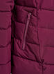 Kort boblejakke med hette, M&oslash;rk Bordeaux, Packshot image number 3