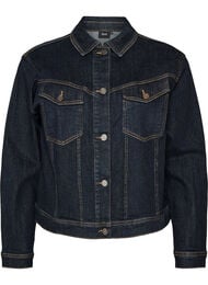 Klassisk denimjakke med kontrasts&oslash;mmer, Bl&aring;
