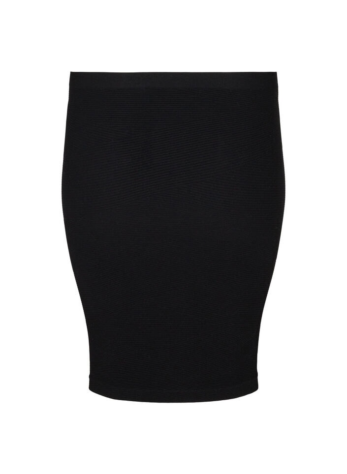 Tettsittende sømløst skjørt, Black, Packshot image number 1