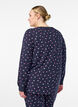 Nattbluse med et trykk, Bl&aring;, Model image number 2