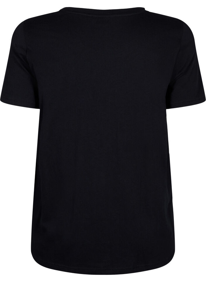 T-skjorte med strass, Black W. Rhinestones, Packshot image number 1