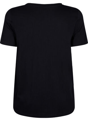 T-skjorte med tekstmotiv, Black W. Rhinestones, Packshot image number 1