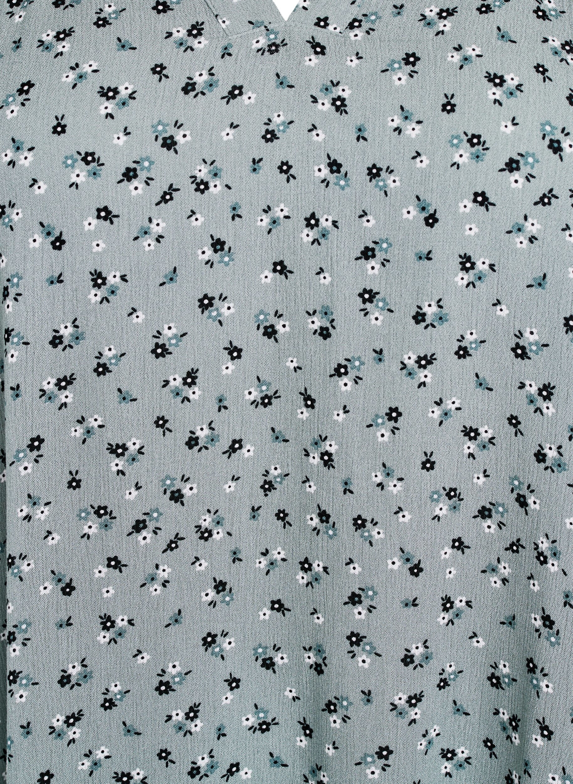 Zizzi Tunika med blomsterprint og 3/4 ermer, Gr&oslash;nn, Packshot image number 2