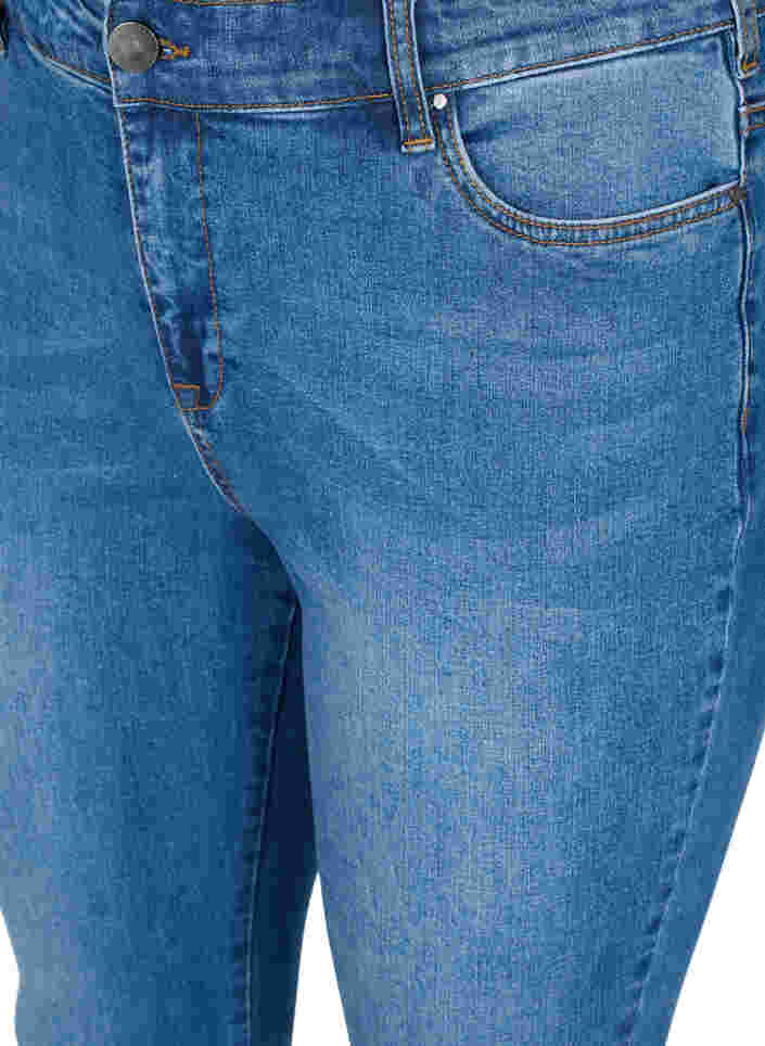 Super slim Amy jeans med sløyfe og glidelås, Dark blue, Packshot image number 2