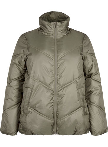 Kort Puffer-vinterjakke med lommer, Bungee Cord , Packshot image number 0