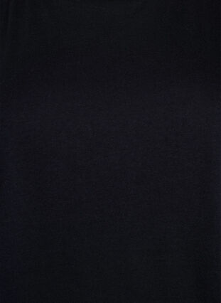 Zizzi Ermeløs jerseybluse med skulderputer, Svart, Packshot image number 2