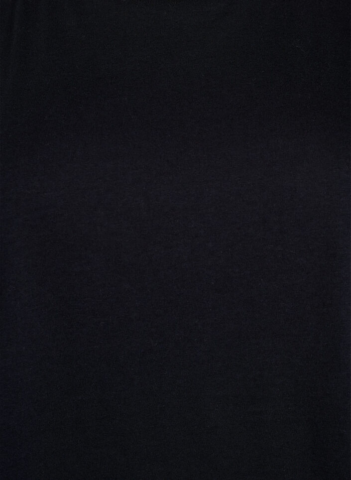 Ermeløs jerseybluse med skulderputer, Svart, Packshot image number 2