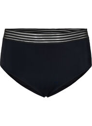 Bikinibukse med høyt liv og mesh, Black