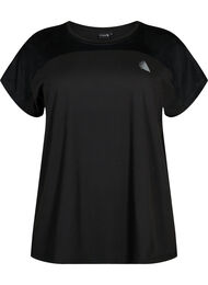 Trenings T-skjorte med rund hals, Black