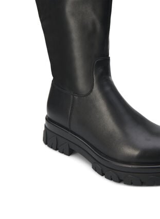 Zizzi Wide fit - Støvel med lang skaft, Black, Packshot image number 3