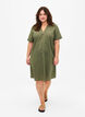 Hettekjole i bomullsblanding med lin, Deep Lichen Green, Model image number 2