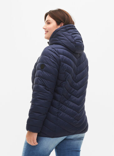 Lettvektsjakke med hette, Navy Blazer, Model image number 1