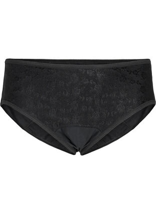 Zizzi Menstruse med blonder, Black/lace, Packshot image number 0
