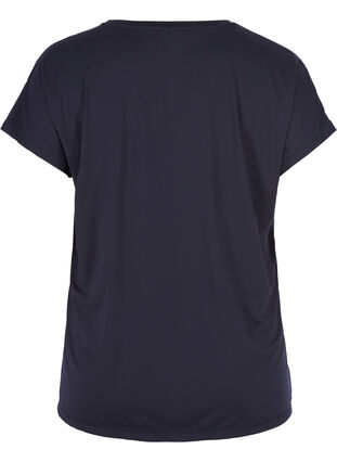 Zizzi Ensfarget T-skjorte til trening, Blå, Packshot image number 1