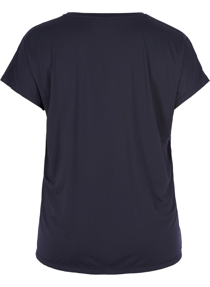 Ensfarget T-skjorte til trening, Blå, Packshot image number 1