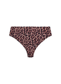 Leopardmønstret brazilian-bikinitruse, Beige Leopardmønstret brazilian-bikinitruse