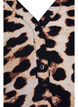 Mønstrete bluse i viskose med smock, Leo AOP, Packshot image number 2
