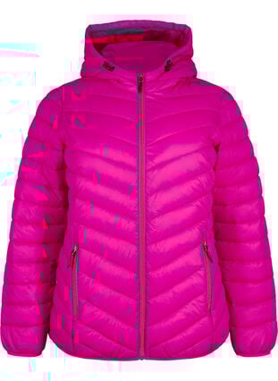 Zizzi Lett jakke med hette, Rosa, Packshot image number 0